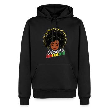 Cool Celebrate Juneteenth Black History - Sweat à capuche Premium bio Homme - noir - Devant - Nico (187cm)