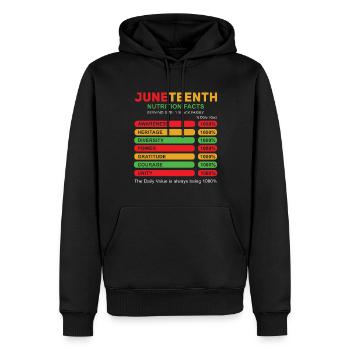 Feiern Sie Juneteenth Fakten Schwarze Geschichte - Männer Premium Bio Hoodie - Schwarz - Vorne - Nico (187cm)