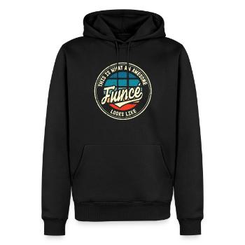 Verlobter Bester Hochzeitsantrag Retro Geschenk - Männer Premium Bio Hoodie - Schwarz - Vorne - Nico (187cm)