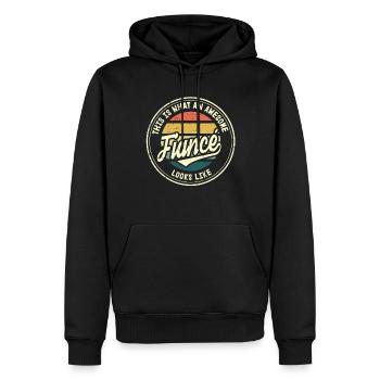 Verlobter Bester Hochzeitsantrag Retro Geschenk - Männer Premium Bio Hoodie - Schwarz - Vorne - Nico (187cm)
