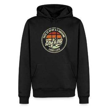 Meilleur ami petit ami dans le monde Cadeau rétro - Sweat à capuche Premium bio Homme - noir - Devant - Nico (187cm)