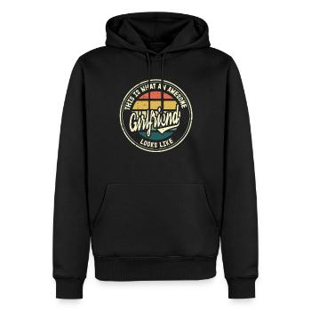 Meilleur ami au monde Cadeau rétro de petite amie - Sweat à capuche Premium bio Homme - noir - Devant - Nico (187cm)