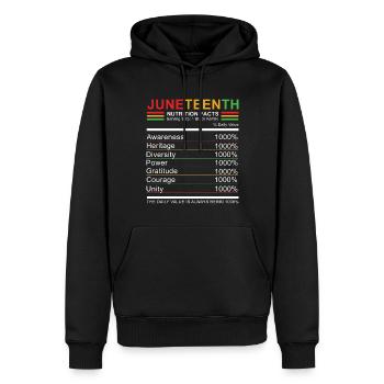 Feiern Sie Juneteenth Fakten zur schwarzen Geschichte - Männer Premium Bio Hoodie - Schwarz - Vorne - Nico (187cm)