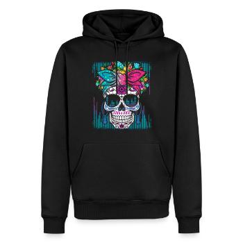 Cool Muertos Drip Rave Musik Party Cool Tekkno - Männer Premium Bio Hoodie - Schwarz - Vorne - Nico (187cm)