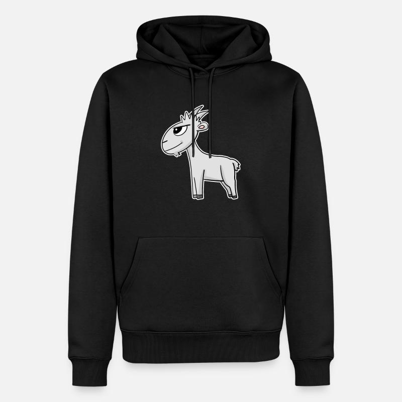 Ziege - Männer Premium Bio Hoodie - Schwarz