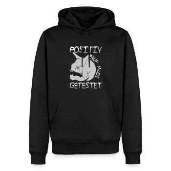 Mein Offizielles Schlafshirt Faulenzer - Männer Premium Bio Hoodie - Schwarz - Vorne - Nico (187cm)