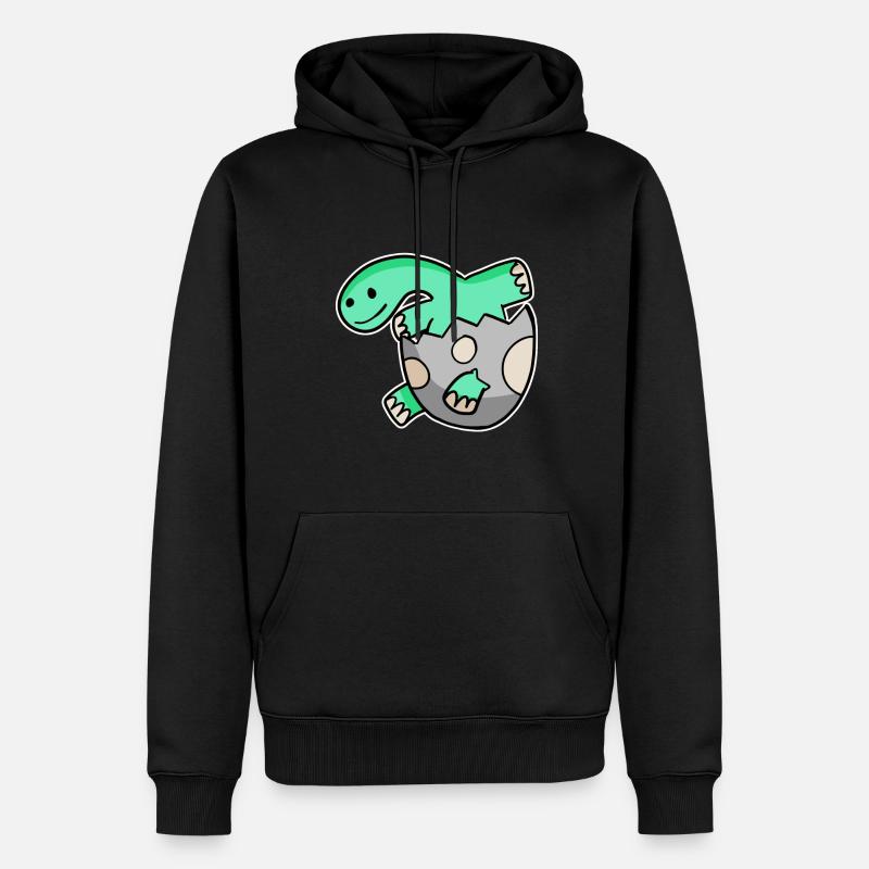 Bébé Dino - Sweat à capuche Premium bio Homme - noir