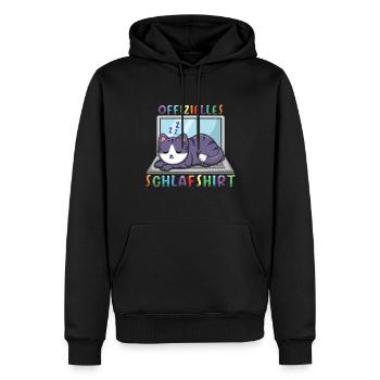 Mein Offizielles Schlafshirt Faulenzer - Männer Premium Bio Hoodie - Schwarz - Vorne - Nico (187cm)