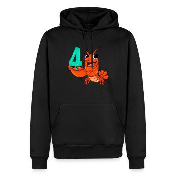 4 ans 4 ans avec motif animal - quatre - Sweat à capuche Premium bio Homme - noir - Devant - Nico (187cm)