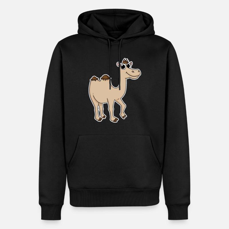 Kamel - Männer Premium Bio Hoodie - Schwarz