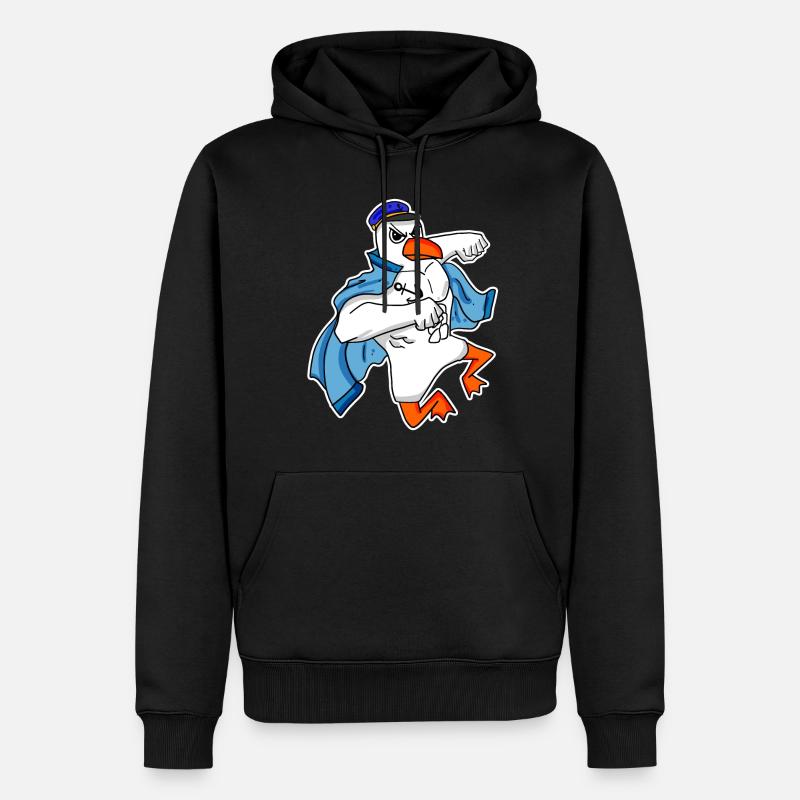 Mouette capitaine Faust - Sweat à capuche Premium bio Homme - noir