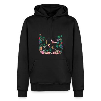 Tropical Birds Paradise Decor Surf Hello Summer - Men’s Premium Organic Hoodie - black - Front - Nico (187cm)