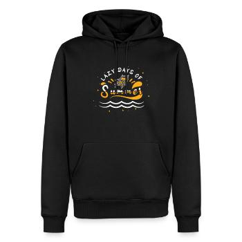 Lustige faule Tage des Sommers Surfen Hallo Sommer - Männer Premium Bio Hoodie - Schwarz - Vorne - Nico (187cm)