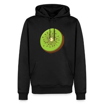 Love Kiwi Lover Fruit Surf Hello Summer - Men’s Premium Organic Hoodie - black - Front - Nico (187cm)
