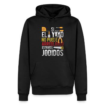 Father's Day Retired Granddad Yayo Grandpa Fix - Männer Premium Bio Hoodie - Schwarz - Vorne - Nico (187cm)