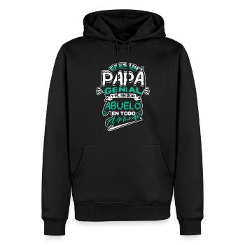 Father's Day Retired Yayo Cool Grandpa Granddad - Männer Premium Bio Hoodie - Schwarz - Vorne - Nico (187cm)