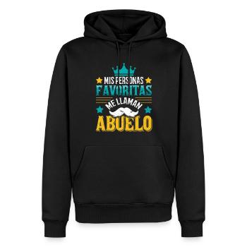 Father's Day Retired Granddad Call Me Grandpa - Männer Premium Bio Hoodie - Schwarz - Vorne - Nico (187cm)