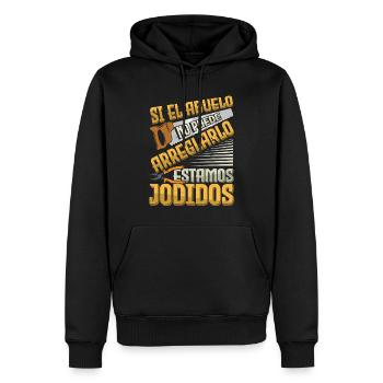 If Granddad Fix No One Can Grandpa Father's Day - Men’s Premium Organic Hoodie - black - Front - Nico (187cm)