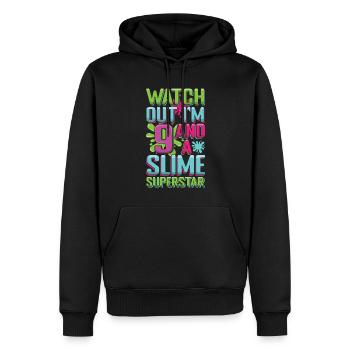Alter 9 Jahre alt Kinder Schleim Liebhaber Genialer Schleim - Männer Premium Bio Hoodie - Schwarz - Vorne - Nico (187cm)