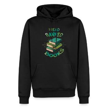 Leser Lesen Ich habe verbotenes Buch gelesen Liebesbuchliebhaber - Männer Premium Bio Hoodie - Schwarz - Vorne - Nico (187cm)
