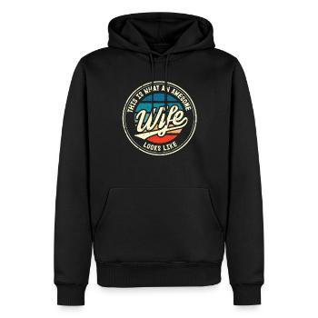Femme Ressemble Tellement Une Meilleure Femme Disant Cadeau - Sweat à capuche Premium bio Homme - noir - Devant - Nico (187cm)