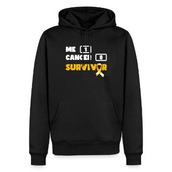 Sensibilisation au cancer infantile des survivants du cancer - Sweat à capuche Premium bio Homme - noir - Devant - Nico (187cm)