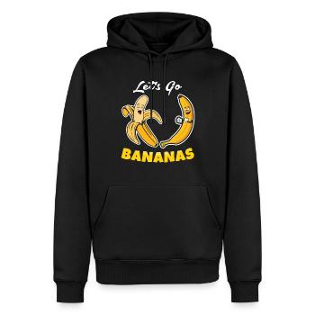 Entzückendes lustiges Bananen-Meme Lass uns Bananen gehen - Männer Premium Bio Hoodie - Schwarz - Vorne - Nico (187cm)