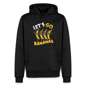 Kawaii süße lustige Banane Meme Lass uns gehen Banane - Männer Premium Bio Hoodie - Schwarz - Vorne - Nico (187cm)
