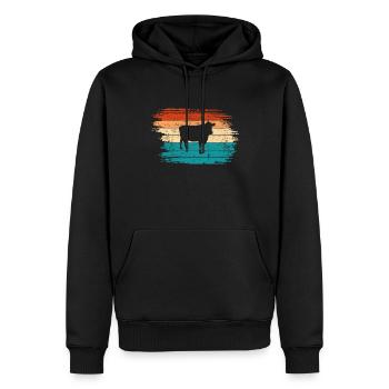 Kuh Retro Muh Landwirt Milch Bauernhof Geschenk - Männer Premium Bio Hoodie - Schwarz - Vorne - Nico (187cm)
