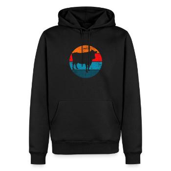 Kuh Retro Muh Landwirt Milch Bauernhof Geschenk - Männer Premium Bio Hoodie - Schwarz - Vorne - Nico (187cm)