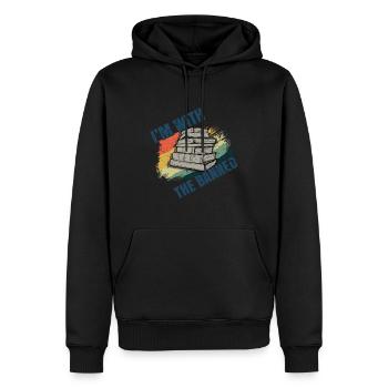 Leser: Ich bin mit dem verbotenen Vintage-Buchliebhaber zusammen - Männer Premium Bio Hoodie - Schwarz - Vorne - Nico (187cm)