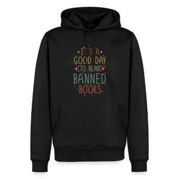 Tag zum Lesen Verbotener Buchliebhaber Leser Lesen - Männer Premium Bio Hoodie - Schwarz - Vorne - Nico (187cm)