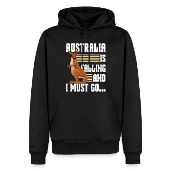 L’Australie appelle Australia Day Koala australien - Sweat à capuche Premium bio Homme - noir - Devant - Nico (187cm)