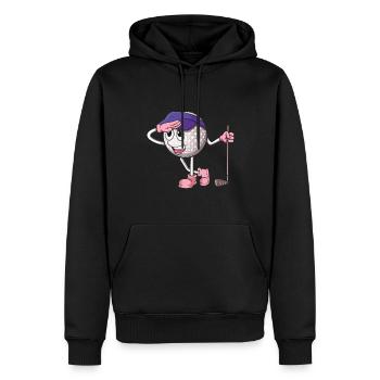 Niedlicher Golfball Cartoon Golf Club Golfer Golf - Männer Premium Bio Hoodie - Schwarz - Vorne - Nico (187cm)