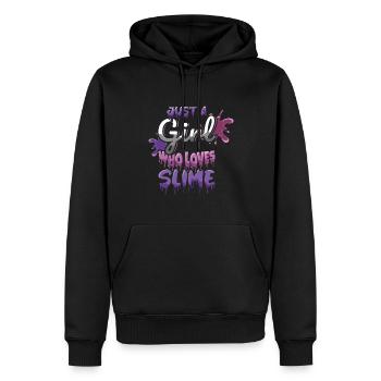Girl Love Slime Lover Colorful Slime Crafts Art - Men’s Premium Organic Hoodie - black - Front - Nico (187cm)