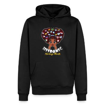 Patrimoine national hispanique des filles hispaniques - Sweat à capuche Premium bio Homme - noir - Devant - Nico (187cm)