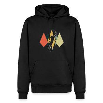 Vintage Archer Archery Love Chasse en plein air - Sweat à capuche Premium bio Homme - noir - Devant - Nico (187cm)