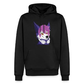 Proud Furry Furry Tail Ear Furry Person DJ Cosplay - Sweat à capuche Premium bio Homme - noir - Devant - Nico (187cm)