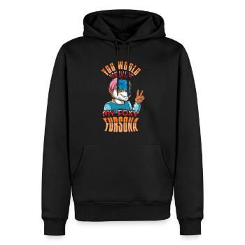 Stolzes pelziges Schwanzohr pelzige Person Fursona Cosplay - Männer Premium Bio Hoodie - Schwarz - Vorne - Nico (187cm)