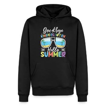Bye Kindergarten Last Class Day Hello Summer Beach - Sweat à capuche Premium bio Homme - noir - Devant - Nico (187cm)