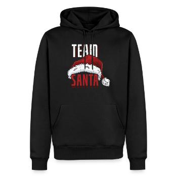 Dezember 2021 Schnee Winter Team Weihnachtsmann Weihnachten - Männer Premium Bio Hoodie - Schwarz - Vorne - Nico (187cm)