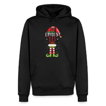 Der lauteste Elfen-Weihnachtsmann Winterurlaub Weihnachten - Männer Premium Bio Hoodie - Schwarz - Vorne - Nico (187cm)