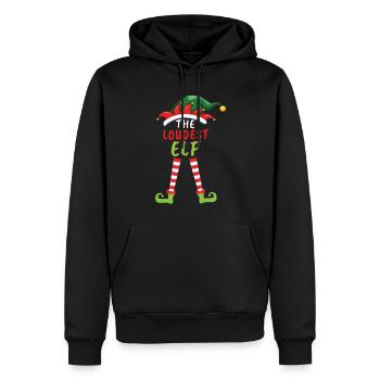 Lautester Elfen-Weihnachtsmann Winterurlaub Weihnachten - Männer Premium Bio Hoodie - Schwarz - Vorne - Nico (187cm)