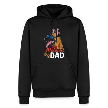 Pet Dog Berger Malinois Belge Papa Malinois - Sweat à capuche Premium bio Homme - noir - Devant - Nico (187cm)
