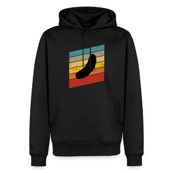 Gurke Gewürzgurke Retro Geschenk - Männer Premium Bio Hoodie - Schwarz - Vorne - Nico (187cm)