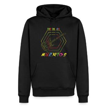 Mexikanische Gitarre Muertos Tag der Toten Halloween - Männer Premium Bio Hoodie - Schwarz - Vorne - Nico (187cm)
