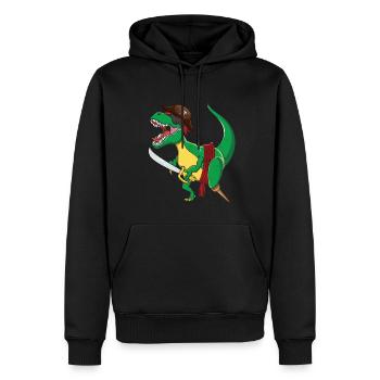 Dinosaurier Jolly Piraten-Dekor Faules Halloween - Männer Premium Bio Hoodie - Schwarz - Vorne - Nico (187cm)