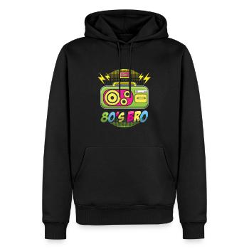 Für Jungen 80er Jahre Karneval 80 Retro Jahr 1980 - Männer Premium Bio Hoodie - Schwarz - Vorne - Nico (187cm)