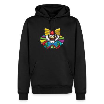 Party Carnaval Clown Creepy Jester Circus - Sweat à capuche Premium bio Homme - noir - Devant - Nico (187cm)