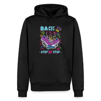 Zurück zu den 80er Jahren Karneval 80er Jahre Retro Party 1980 - Männer Premium Bio Hoodie - Schwarz - Vorne - Nico (187cm)